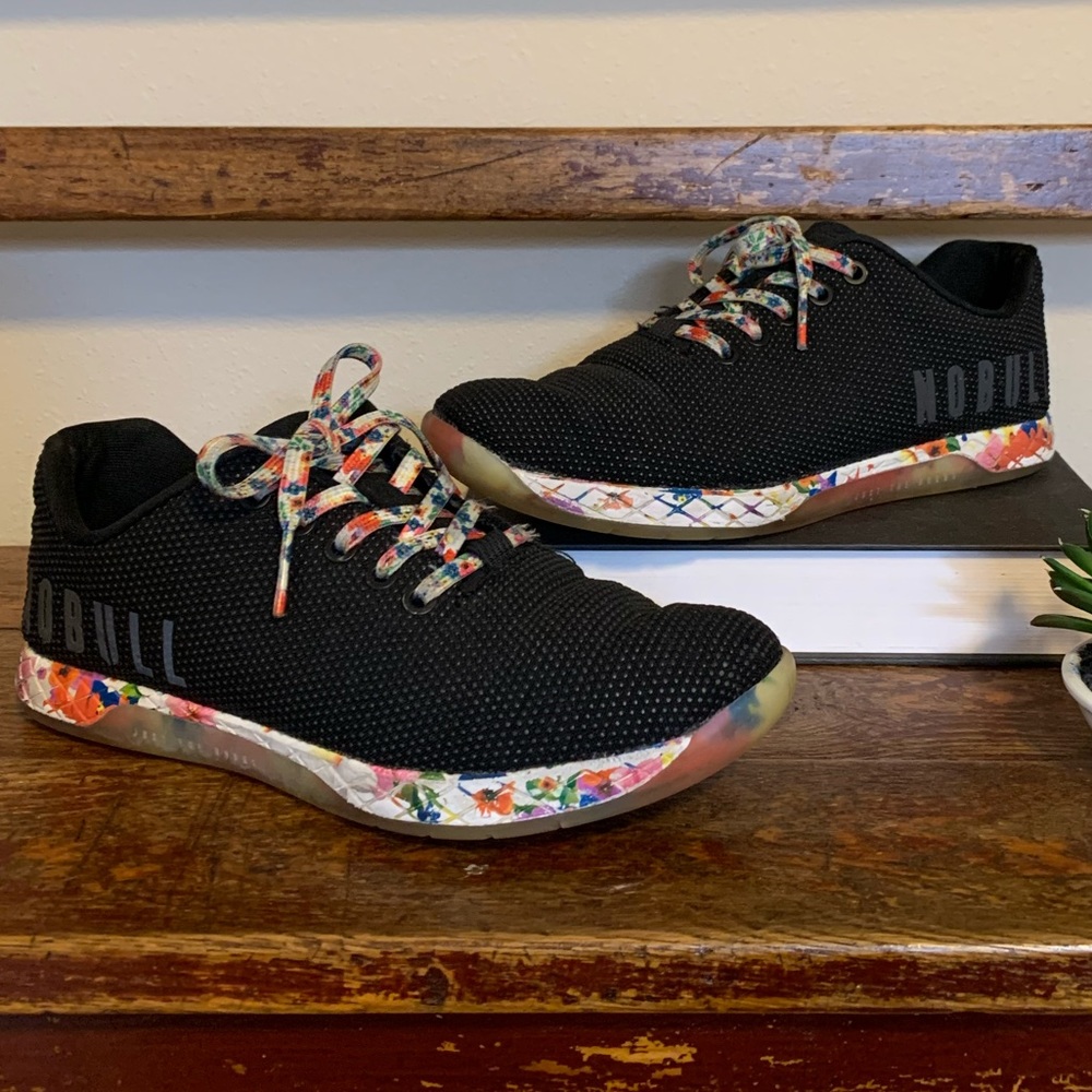 No Bull Black Daisy Trainer Shoes Sneakers